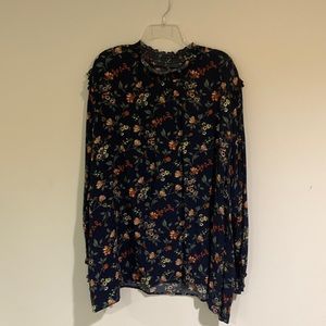 Floral Navy Women's Top
